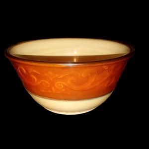 Pier 1  Imports Red Scroll Stoneware Soup Cereal Replacement Bowl